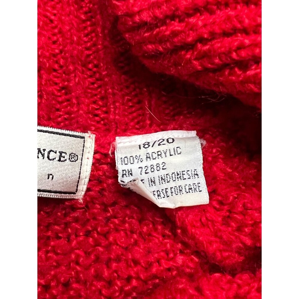 Vintage Maggie Lawrence Collection Red Knit Long sleeve Acrylic Sweater 18/20 - Picture 5 of 9